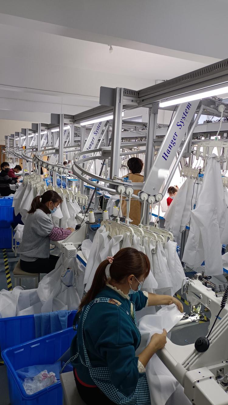 促销吊挂生产线服装传送 制衣厂流水台服装悬挂流水线制衣机器 - 爱企